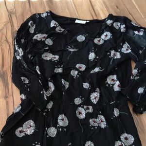 Top Anthropologie Deletta large black top